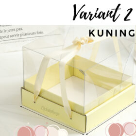 Box Hampers Souvenir Hantaran Mika Plastik Kotak Kue Ulang Tahun Brownies Kemasan Makanan Food Grade - Foto 9