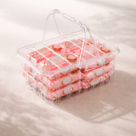Box Hantaran Mika Transparan Dengan Handle Kotak Dessert Puding Buah Snack Hampers - Foto 5