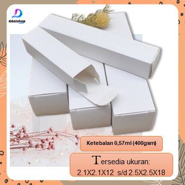 Box Parfum Kardus Kotak Polos untuk Kemasan Botol Hampers Souvenir Dus kemasan 2,1 2,5 - Foto 1