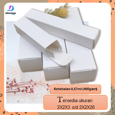 Box Parfum Kardus Kotak Polos untuk Kemasan Botol Hampers Souvenir Dus kemasan 2×2 - Foto 1