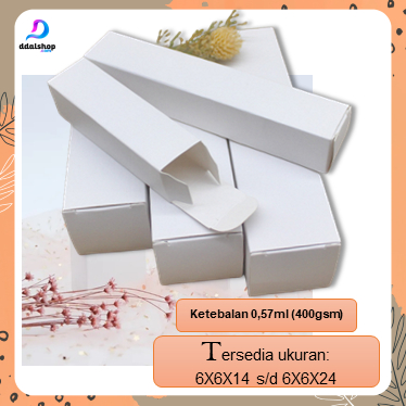 Box Parfum Kardus Kotak Polos untuk Kemasan Botol Hampers Souvenir Dus kemasan 6×6 - Foto 1
