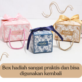 Box Snack Estetik Motif Bunga Kotak Hadiah Coklat Permen Giftbox Hampers PerlengkapanPestaUlangTahun - Foto 6