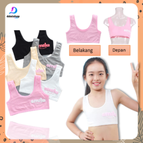 bra miniset remaja miniset anak sd miniset anak perempuan tali besar bahan katun usia 8-17thn - Foto 1