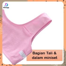 bra miniset remaja miniset anak sd miniset anak perempuan tali besar bahan katun usia 8-17thn - Foto 2