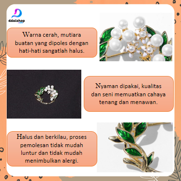 Bros Jilbab Aksesoris Fashion Wanita Bross Kebaya Hijab Mewah Premium - Foto 2