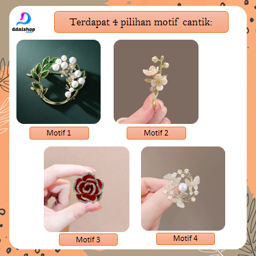 Bros Jilbab Aksesoris Fashion Wanita Bross Kebaya Hijab Mewah Premium - Foto 4