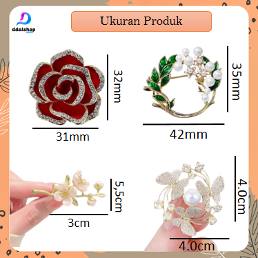 Bros Jilbab Aksesoris Fashion Wanita Bross Kebaya Hijab Mewah Premium - Foto 5