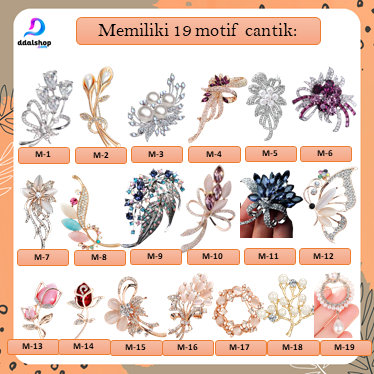 Bros Jilbab Aksesoris Wanita Fashion Bros Hijab Premium Berlian Mutiara Imitasi Import - Foto 2