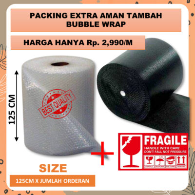Bubble Wrap Meteran untuk tambahan Extra Paket untuk Safety dan Keamanan - Foto 1