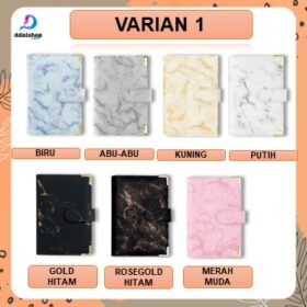Budgeting Binder A6 Organizer Uang Cash Budget Envelope Zipper Bahan PU Leather - Foto 7