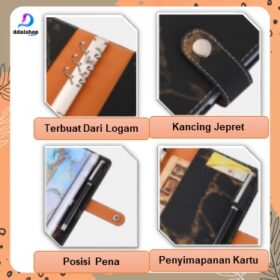 Buku Agenda Binder Motif Organizer Book Tas Penyimpanan Uang Budgeting Planner - Foto 3