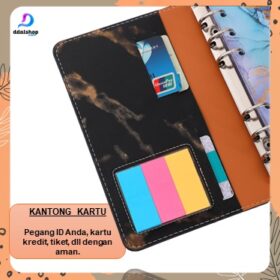 Buku Agenda Binder Motif Organizer Book Tas Penyimpanan Uang Budgeting Planner - Foto 5