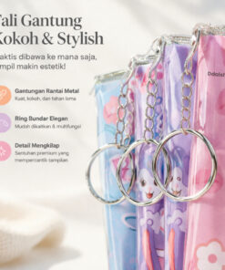 Buku Notebook Notes Memo Kecil Mini Motif Kartun Lucu Dengan Pena dan Ring Gantungan Kunci - Foto 2