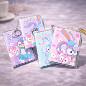 Buku Notebook Notes Memo Kecil Mini Motif Kartun Lucu Dengan Pena dan Ring Gantungan Kunci - Foto 9
