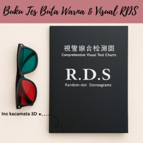 Buku Tes Buta Warna & Penglihatan RDS + Kacamata 3D | Random Dot Stereogram Lengkap - Foto 1