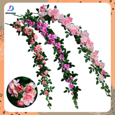 Bunga Mawar Artificial Gardenia Tanaman Rambat Gardenia Dekorasi Pelaminan Flower Hiasan Dinding - Foto 1