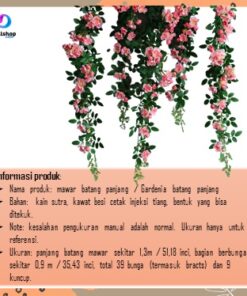 Bunga Mawar Artificial Gardenia Tanaman Rambat Gardenia Dekorasi Pelaminan Flower Hiasan Dinding - Foto 2