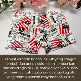 Celana Dalam Laki laki Boxer Pria Remaja Bahan Ice Silk Nylon Motif Import - Foto 2