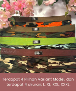 Celana Dalam Laki laki Boxer Pria Remaja Bahan Katun Motif Army Loreng Import - Foto 2