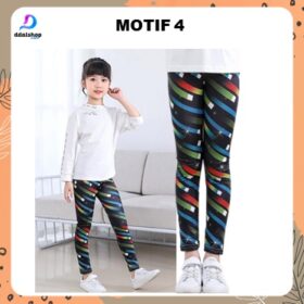 Celana Legging Panjang Anak Perempuan Tanggung Import Motif bahan Elastis Adem dan Lembut - Foto 6