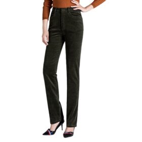 Celana Wanita Panjang Bahan Corduroy/Codoray Pants untuk Remaja Warna hitam, Hijau Olive - Foto 3