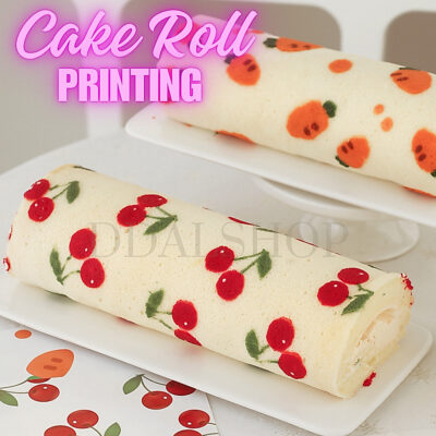 Cetakan Kertas Kue Bolu Gulung Cake Roll Printing Kertas Roti Baking Paper Motif Buah Hewan Pastoral - Foto 1