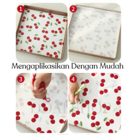 Cetakan Kertas Kue Bolu Gulung Cake Roll Printing Kertas Roti Baking Paper Motif Buah Hewan Pastoral - Foto 4