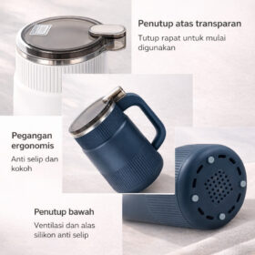 Chopper Blender Portable Mini Listrik Penggiling Penghalus Bumbu Kering Grinder Kopi Pisau Stainless - Foto 3