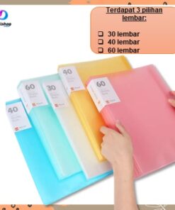 Clear Holder A4 File Folder Document Keeper Organizer Map Dokumen untuk Perlengkapan kantor sekolah - Foto 2