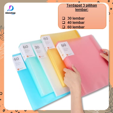 Clear Holder A4 File Folder Document Keeper Organizer Map Dokumen untuk Perlengkapan kantor sekolah - Foto 2