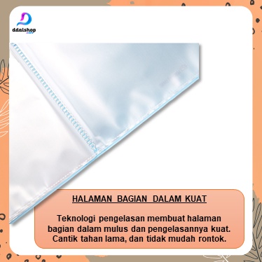 Clear Holder A4 File Folder Document Keeper Organizer Map Dokumen untuk Perlengkapan kantor sekolah - Foto 3