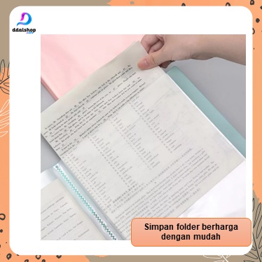 Clear Holder A4 File Folder Document Keeper Organizer Map Dokumen untuk Perlengkapan kantor sekolah - Foto 4