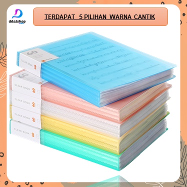 Clear Holder A4 File Folder Document Keeper Organizer Map Dokumen untuk Perlengkapan kantor sekolah - Foto 5