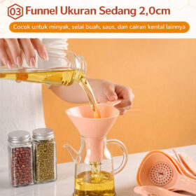Corong Minyak Air Set Kombo Bahan Plastik PP Multifungsi dan pemisah telur - Foto 6
