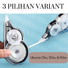 Correction Tape Penghapus Pulpen Tipe X Kertas Alat Tulis Sekolah Perlengkapan Kantor 13m, 30m - Foto 3