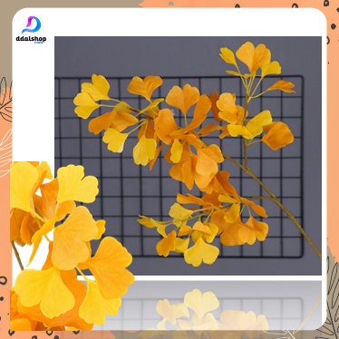 Daun Plastik Artificial Ginkgo Biloba Dekorasi Wedding Tanaman Palsu - Foto 1