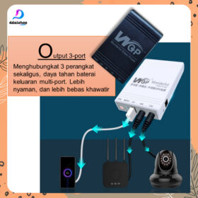 DC Mini UPS Portable untuk CCTV Wifi Router USB 5V/9V/12V 5V/12V/12V with Adaptor 12V 2A - Foto 4