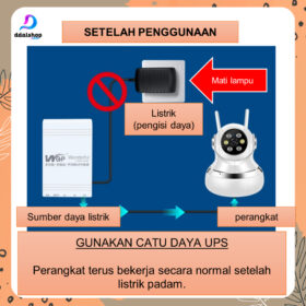 DC Mini UPS Portable untuk CCTV Wifi Router USB 5V/9V/12V 5V/12V/12V with Adaptor 12V 2A - Foto 9
