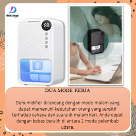 Dehumidifier Ruangan Kamar Penyerap Kelembaban Serap Air Portable 23W 1100ml - Foto 2