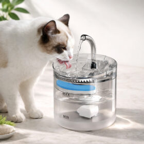 Dispenser Tempat Air Minum Kucing Anjing Pet Drinking Water Fountain Transparant Mode USB - Foto 1