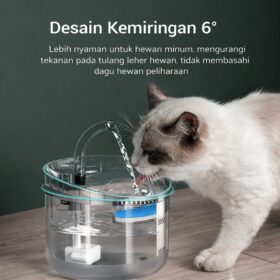 Dispenser Tempat Air Minum Kucing Anjing Pet Drinking Water Fountain Transparant Mode USB - Foto 2