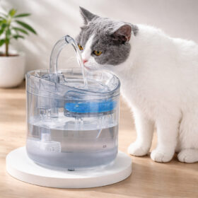 Dispenser Tempat Air Minum Kucing Anjing Pet Drinking Water Fountain Transparant Mode USB - Foto 5