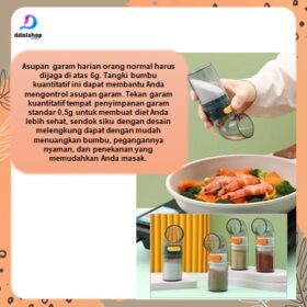 Dispenser Tempat Botol Bumbu Dapur Wadah Garam Estetik - Foto 3