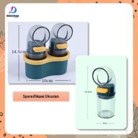 Dispenser Tempat Botol Bumbu Dapur Wadah Garam Estetik - Foto 6