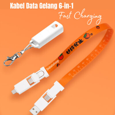 Gantungan Kunci Kabel Darurat 6 in 1 – Travel & Harian | Fast Charging 60W - Foto 1