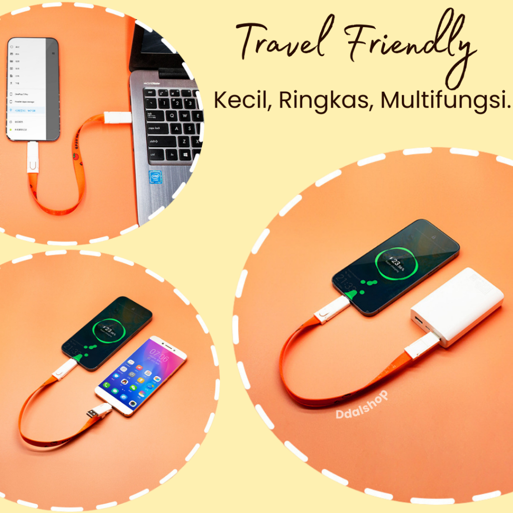 Gantungan Kunci Kabel Darurat 6 in 1 – Travel & Harian | Fast Charging 60W - Foto 5