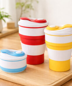 Gelas Lipat Silikon 400 ml BPA FREE / Gelas Lipat Untuk Dibawa Travel Silikon Food Grade - Foto 2