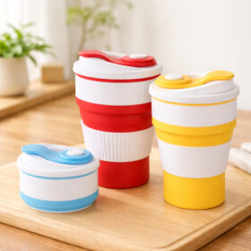 Gelas Lipat Silikon 400 ml BPA FREE / Gelas Lipat Untuk Dibawa Travel Silikon Food Grade - Foto 2