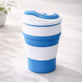 Gelas Lipat Silikon 400 ml BPA FREE / Gelas Lipat Untuk Dibawa Travel Silikon Food Grade - Foto 4