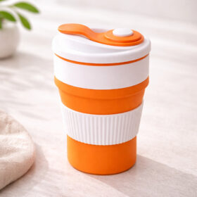 Gelas Lipat Silikon 400 ml BPA FREE / Gelas Lipat Untuk Dibawa Travel Silikon Food Grade - Foto 8